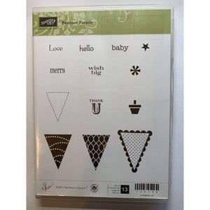 Stampin Up PENNANT PARADE Stamp Set Celebrate Occasions RETIRED